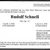 Schnell Rudolf 1930-1994 Todesanzeige